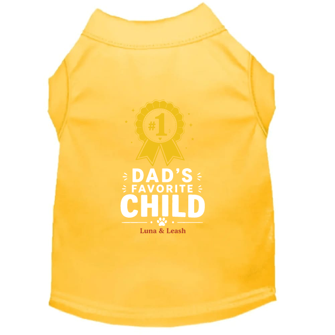 Dad's Favorite Child Dog Shirt