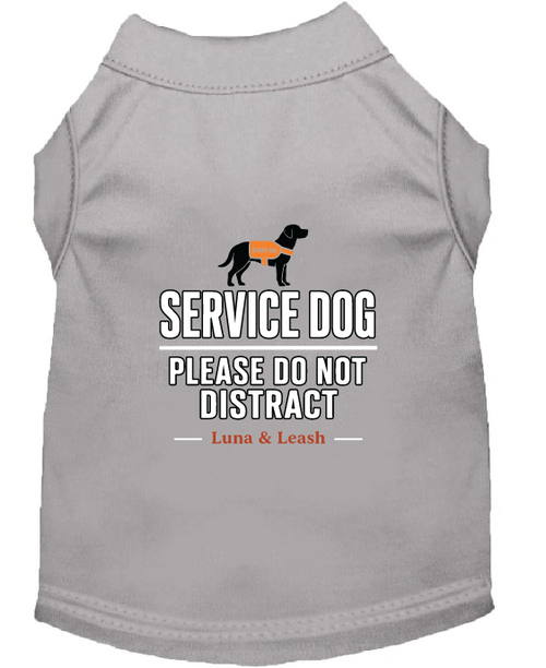 Please Do Not Distract Service Dog Shirt