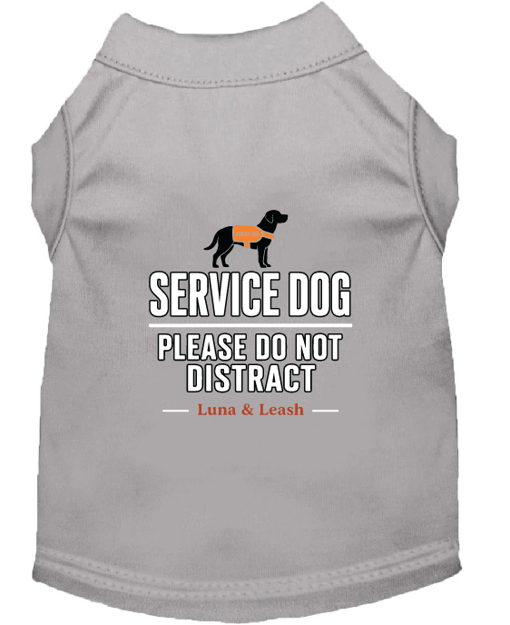 Please Do Not Distract Service Dog Shirt