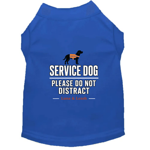 Please Do Not Distract Service Dog Shirt