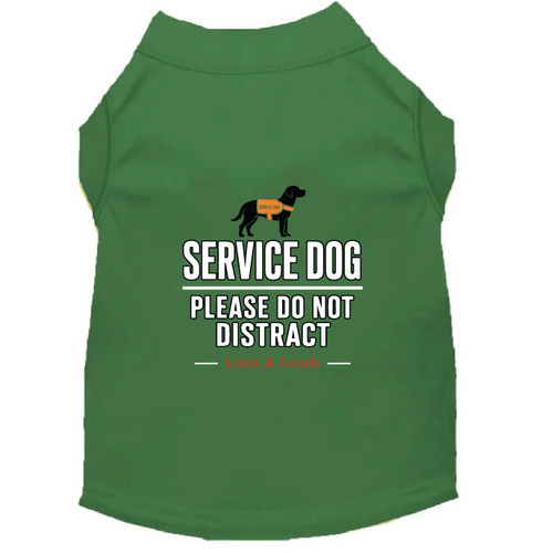 Please Do Not Distract Service Dog Shirt