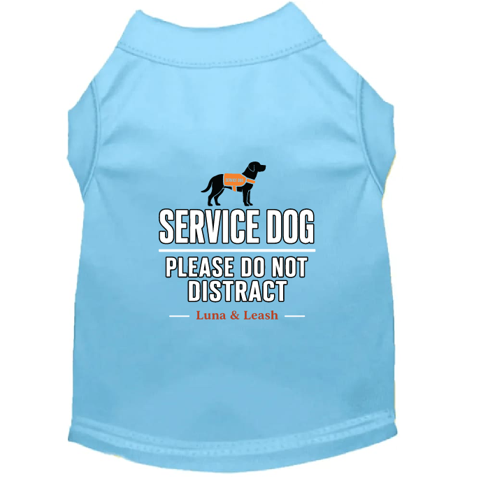 Please Do Not Distract Service Dog Shirt