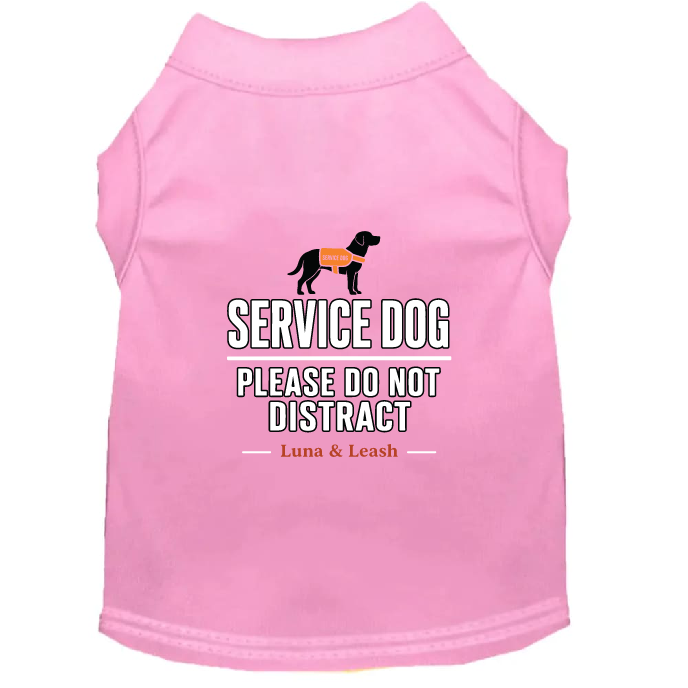 Please Do Not Distract Service Dog Shirt