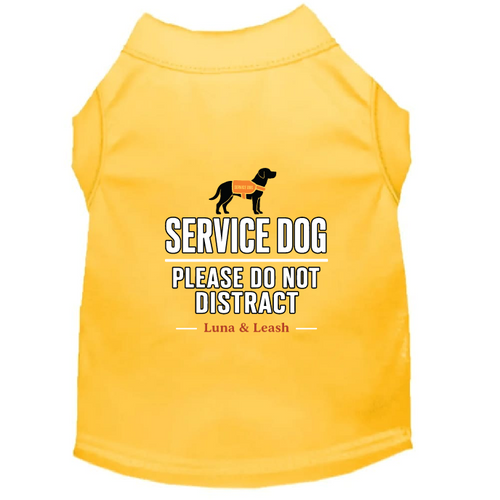 Please Do Not Distract Service Dog Shirt