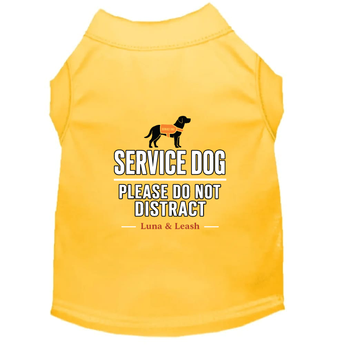 Please Do Not Distract Service Dog Shirt
