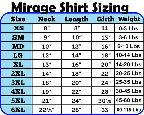 shirt sizing guide
