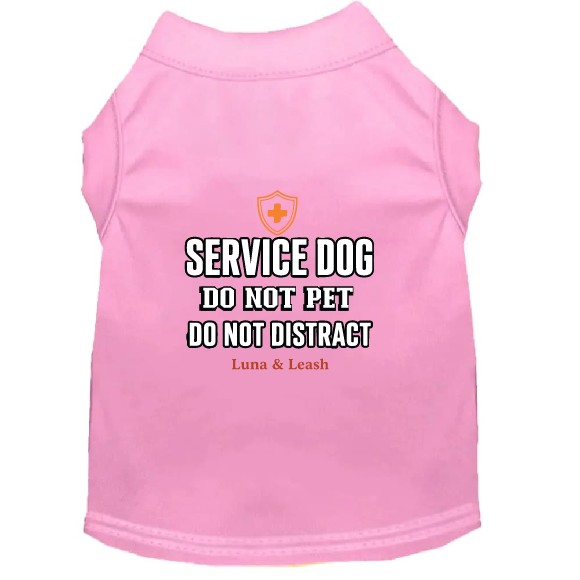 Do Not Pet Do Not Distract Service Dog Shirt