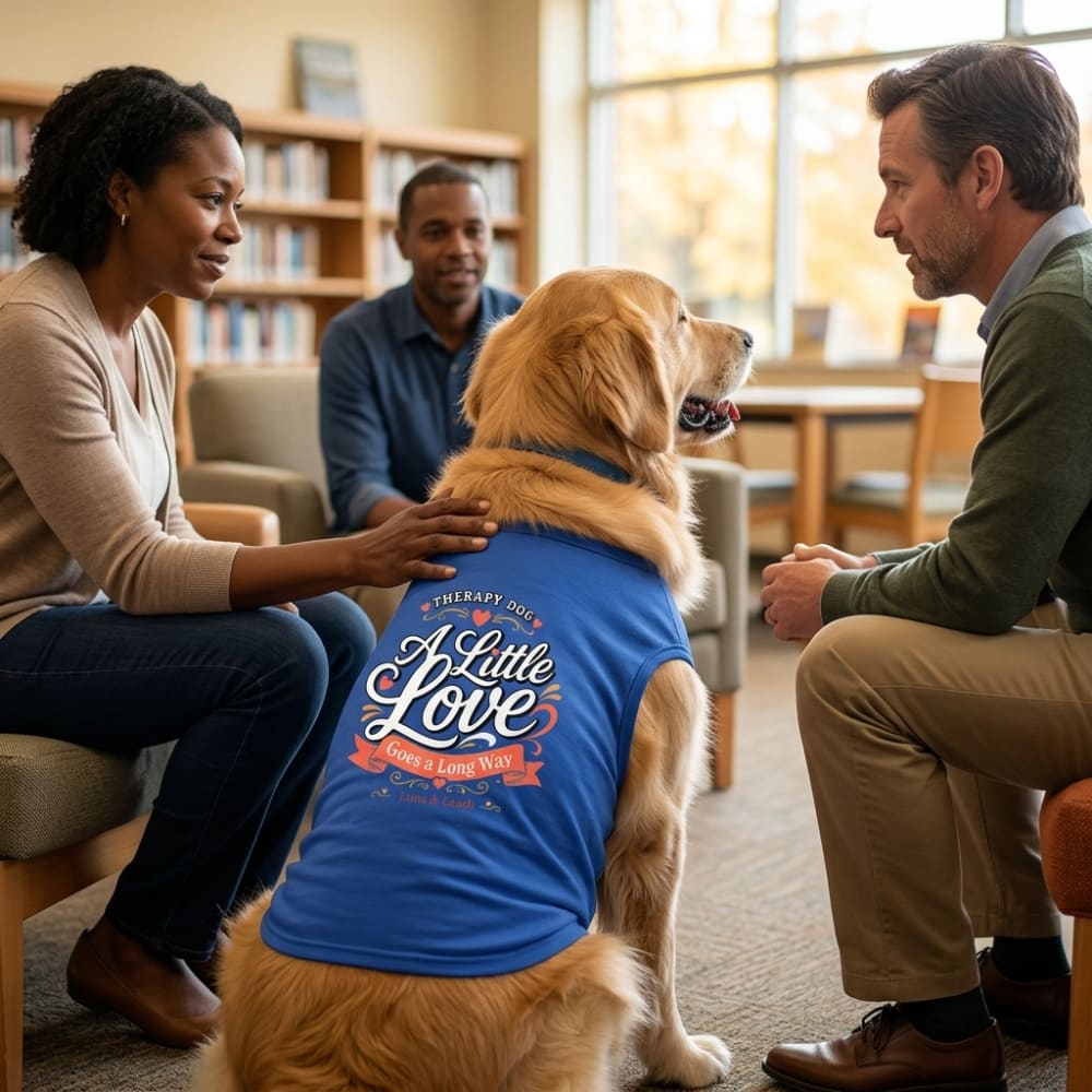 A Little Love Goes a Long Way Therapy Dog Shirt