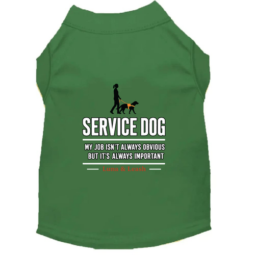 My Job Isn't Always Obvious Service Dog Shirt