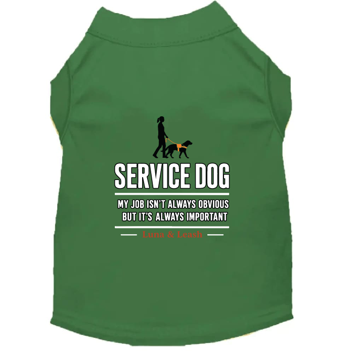 My Job Isn't Always Obvious Service Dog Shirt