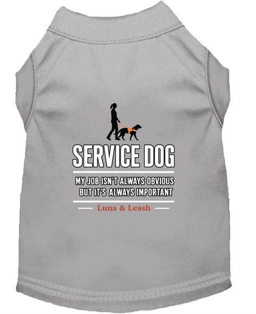 My Job Isn't Always Obvious Service Dog Shirt