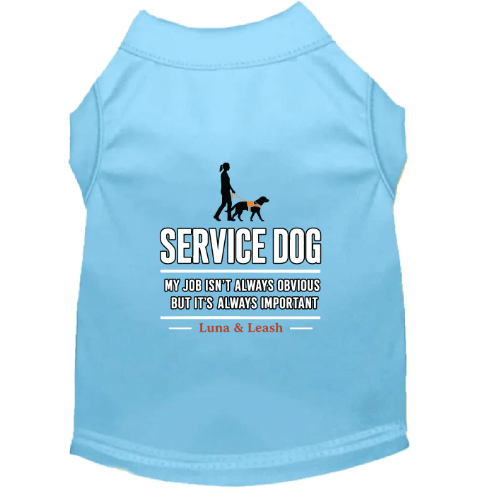 My Job Isn't Always Obvious Service Dog Shirt