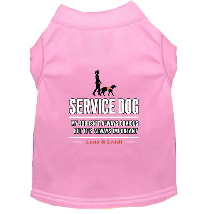 My Job Isn't Always Obvious Service Dog Shirt