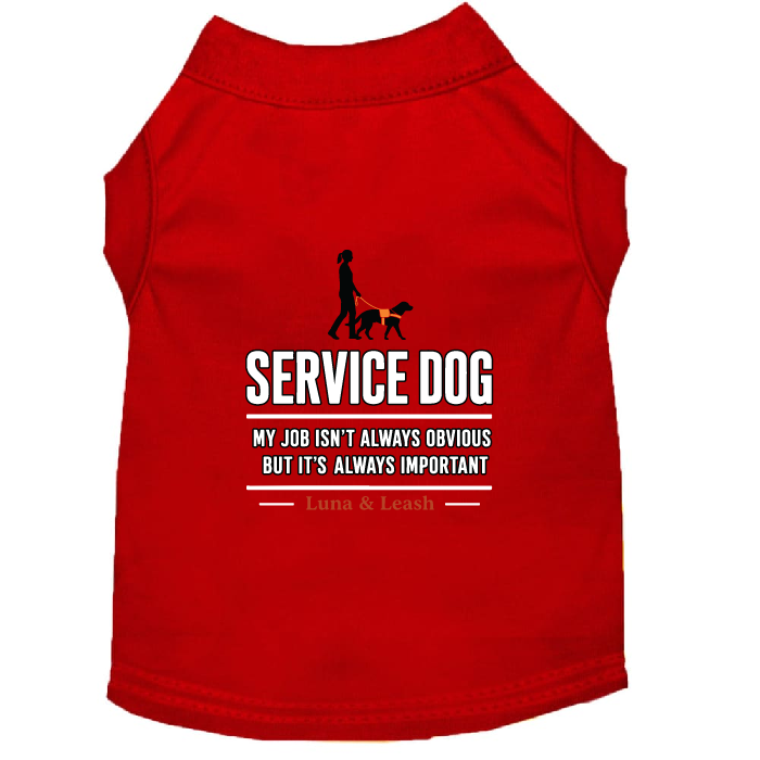 My Job Isn't Always Obvious Service Dog Shirt