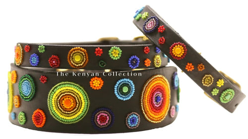 Arani Dots Beaded Dog Collar - Dog Collars - Maasai