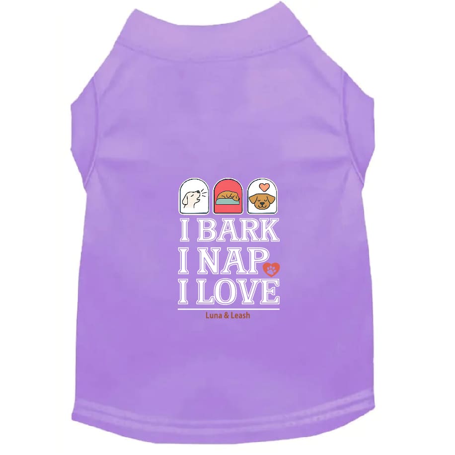Bark Nap Love Dog Shirt - Dog Shirt
