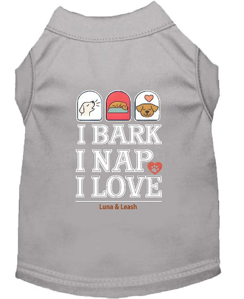 Bark Nap Love Dog Shirt - Funny Dog Shirts