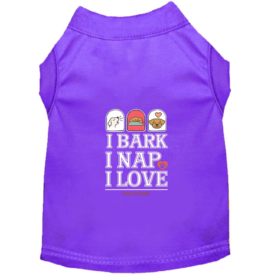 Bark Nap Love Dog Shirt - Dog Shirt