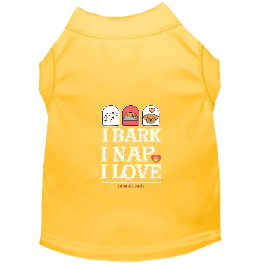 Bark Nap Love Dog Shirt - Dog Shirt