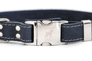 Bestseller Quick-Release Blue Jeans Leather Dog Collar
