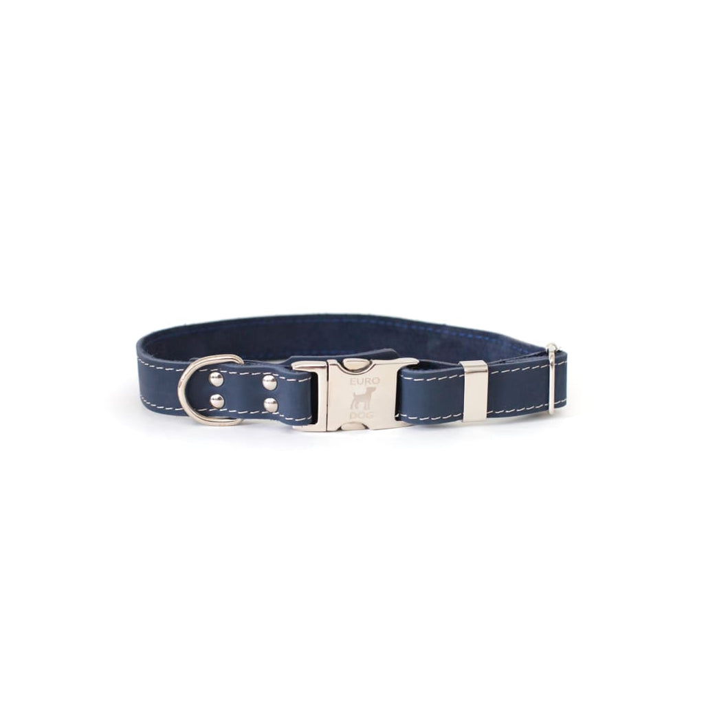 Bestseller Quick-Release Blue Jeans Leather Dog Collar