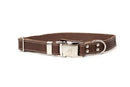 Bestseller Quick-Release Chocolate Leather Dog Collar