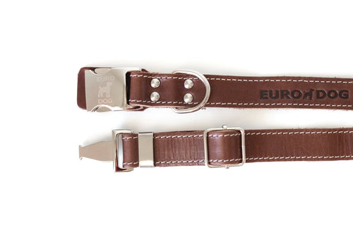 Bestseller Quick-Release Chocolate Leather Dog Collar