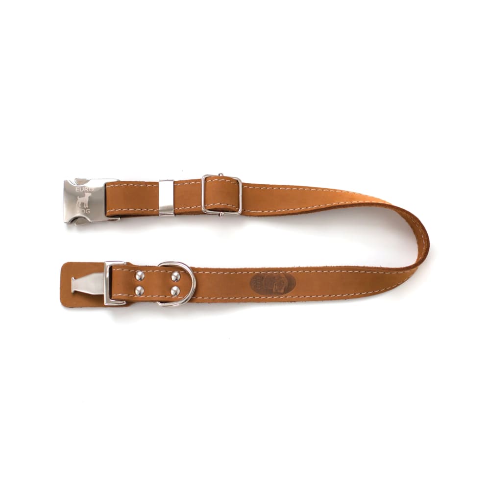 Bestseller Quick-Release Earth Brown Leather Dog Collar