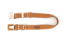 Bestseller Quick-Release Khaki Leather Dog Collar