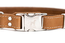 Bestseller Quick-Release Khaki Leather Dog Collar