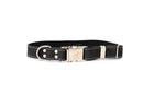 Bestseller Quick-Release Midnight Black Leather Dog Collar