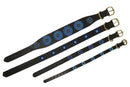Blue/Brown Circles Beaded Dog Collar - Dog Collars - Maasai