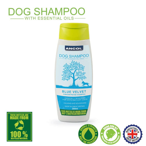Blue Velvet Dog Shampoo – For White & Light Coats - Premium