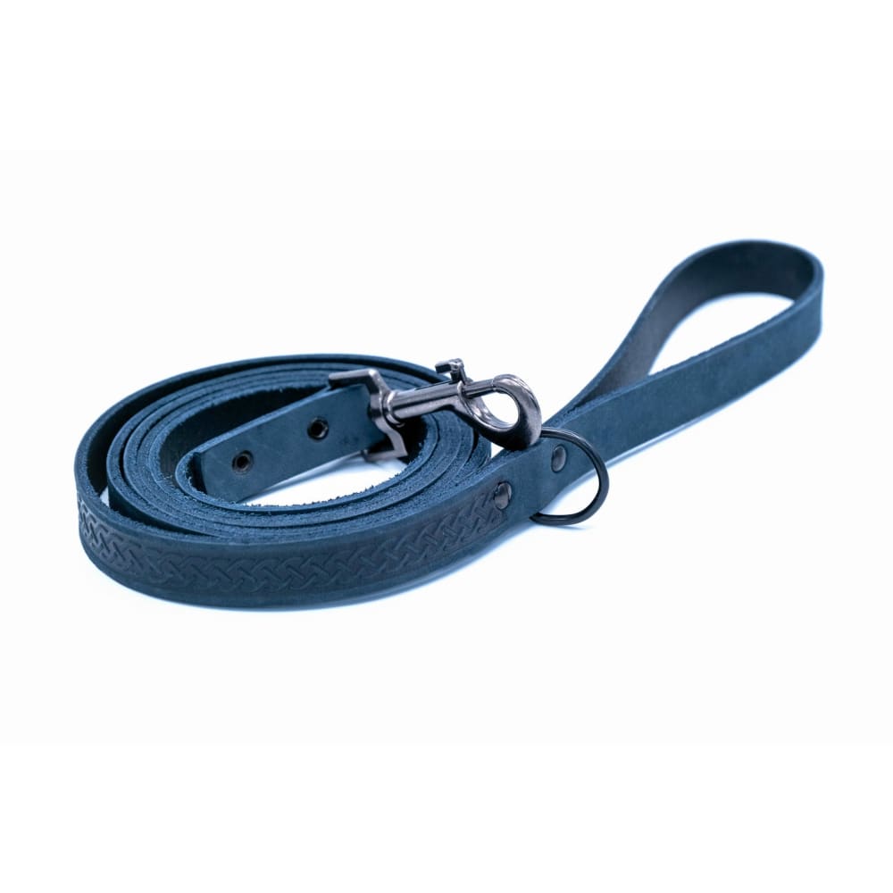 Celtic Sport Blue Jeans Leather Dog Leash - Dog Leash