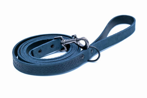 Celtic Sport Leather Collar and Leash Set - Dog Collars