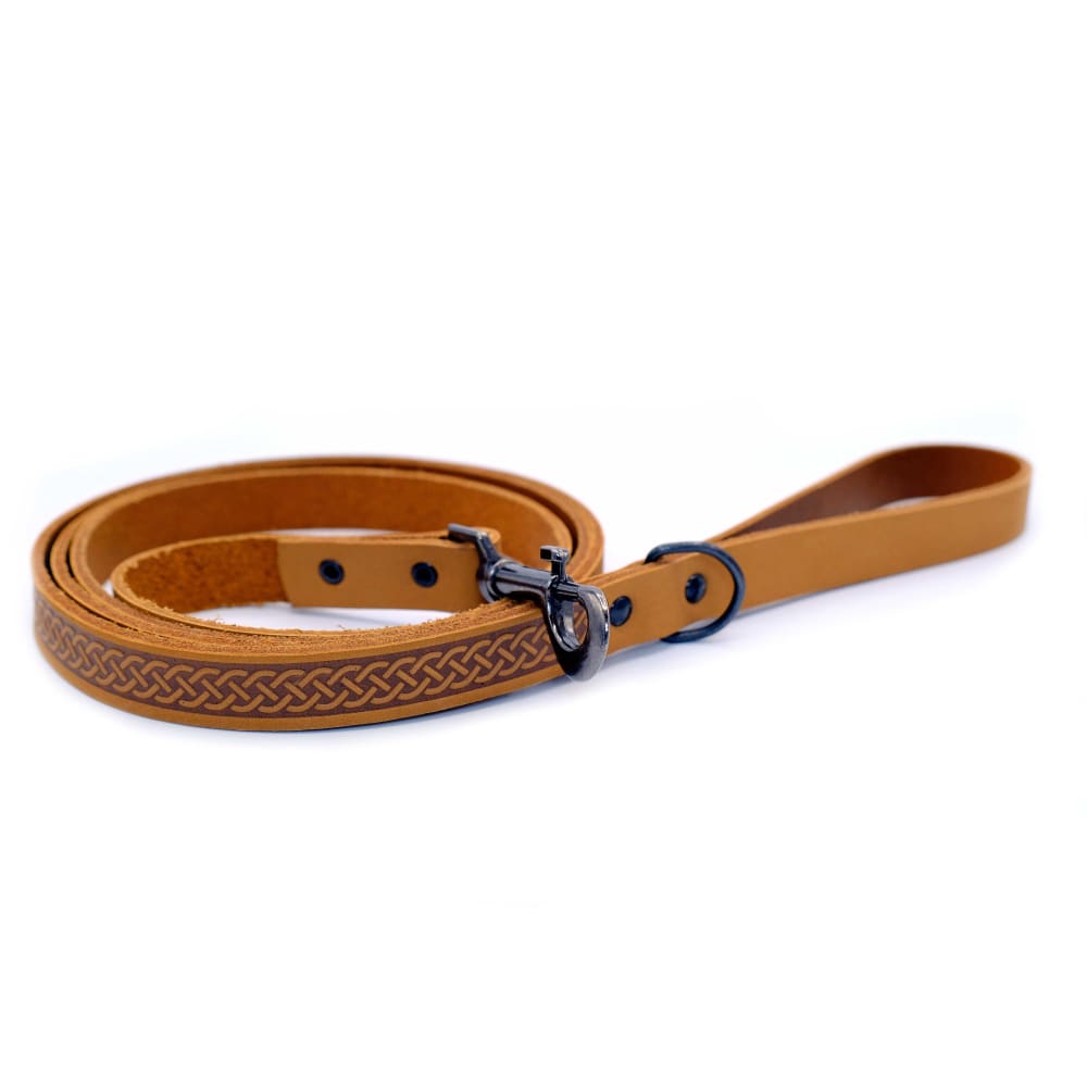 Celtic Sport Leather Collar and Leash Set - Dog Collars