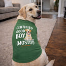 Certified Good Boy (Mostly) Dog Shirt - Statement Dog Shirts