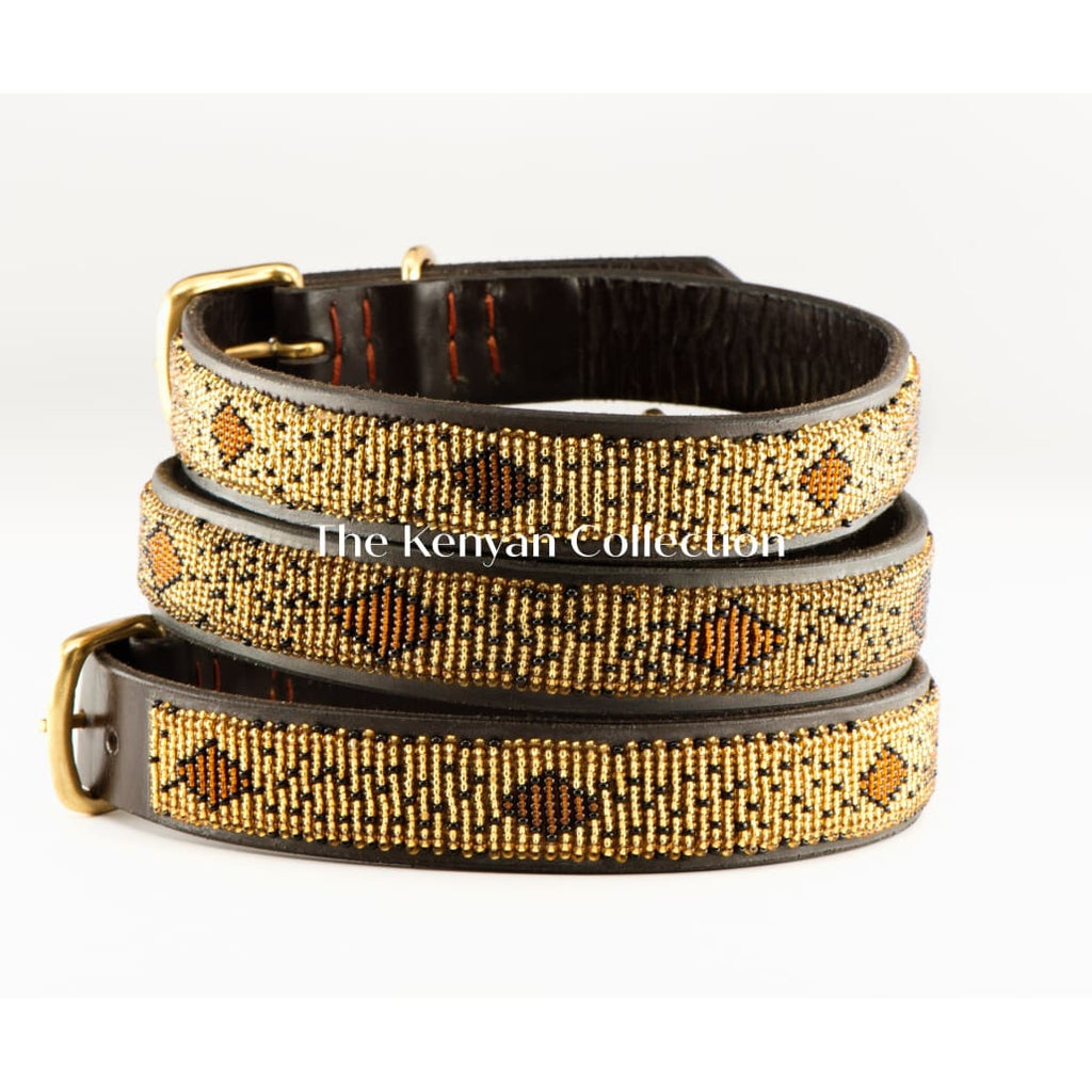 Cheetah Beaded Dog Collar - Dog Collars - Maasai