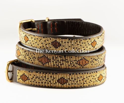 Cheetah Beaded Dog Collar - Dog Collars - Maasai