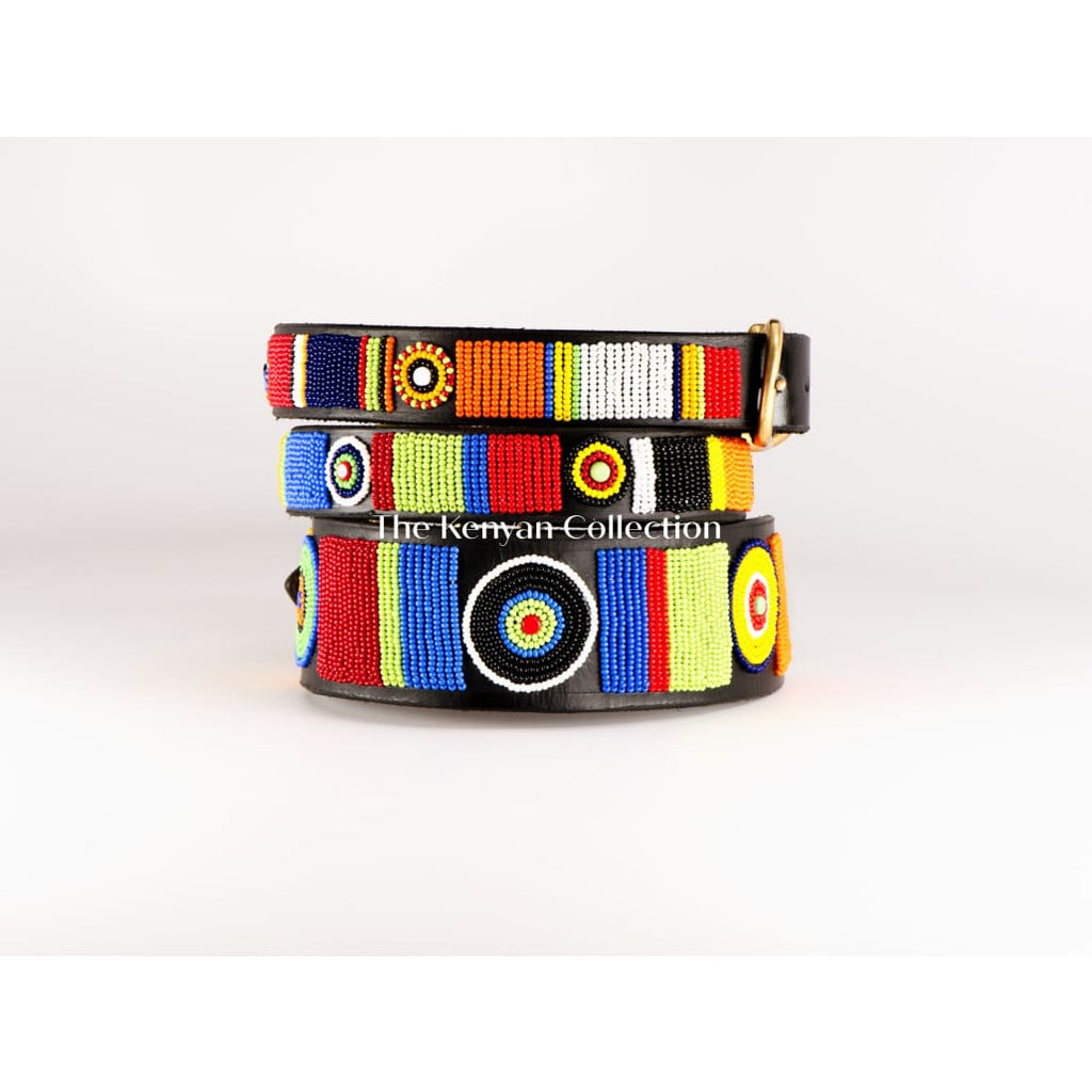 Circle of Life Beaded Dog Collar - Dog Collars - Maasai