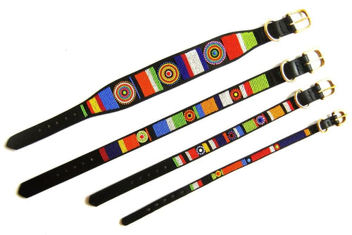 Circle of Life Beaded Dog Collar - Dog Collars - Maasai