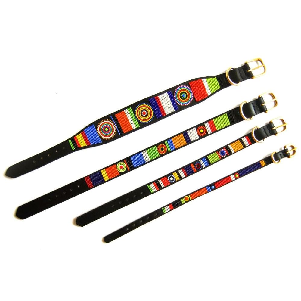 Circle of Life Beaded Dog Collar - Dog Collars - Maasai