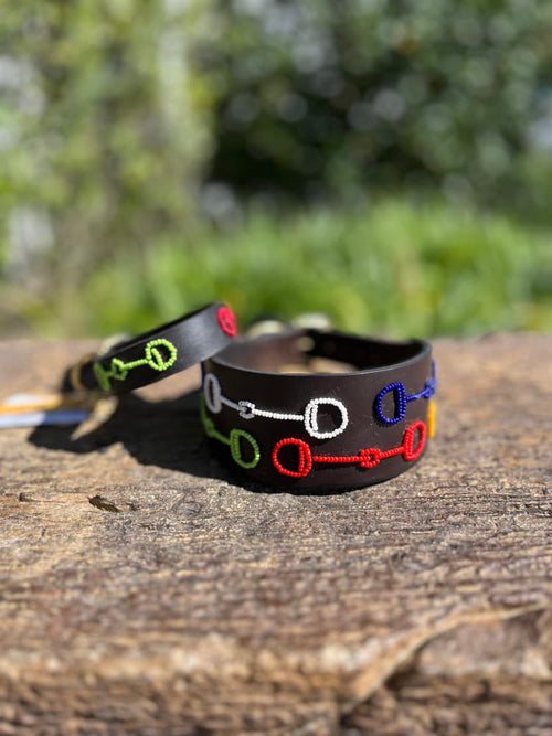 Colorful Bits Beaded Dog Collar - Dog Collars - Maasai
