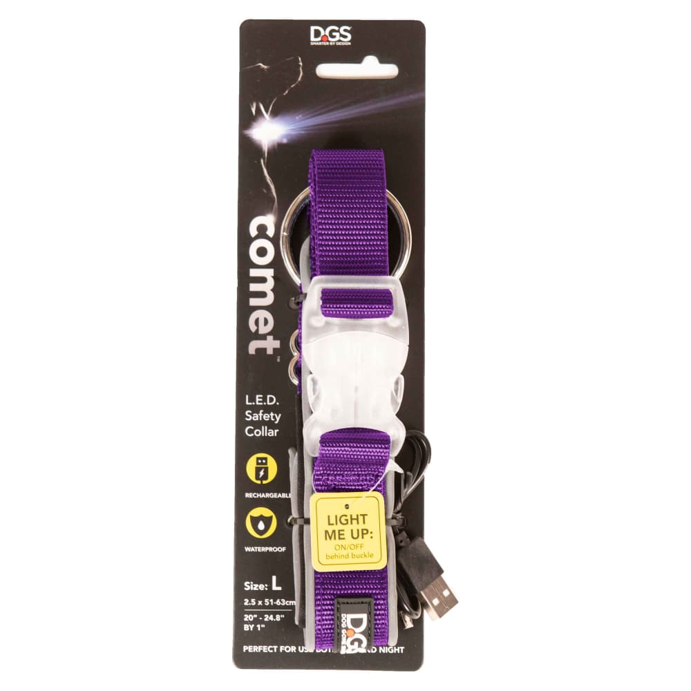 DGS Comet Rechargeable Light Up Dog Collar - Dog Collars