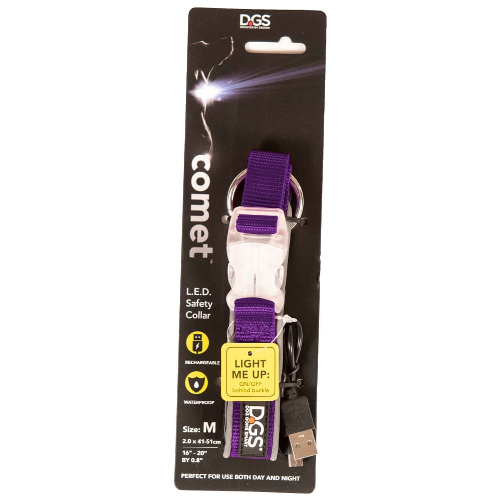 DGS Comet Rechargeable Light Up Dog Collar - Dog Collars