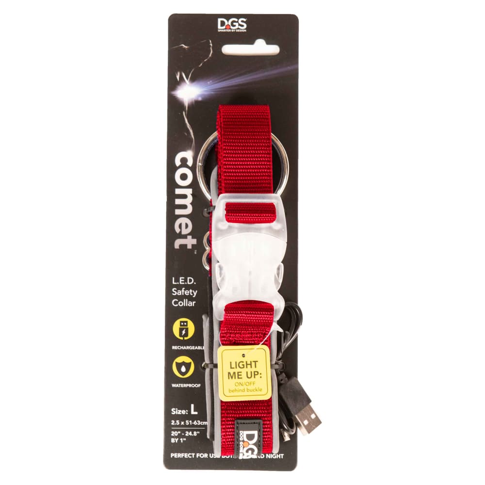 DGS Comet Rechargeable Light Up Dog Collar - Dog Collars