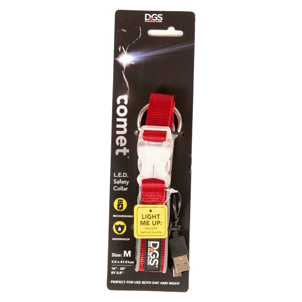 DGS Comet Rechargeable Light Up Dog Collar - Dog Collars