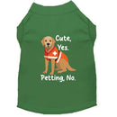 Cute Yes. Petting No. Dog Shirt - Service Dog Shirts