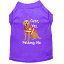 Cute Yes. Petting No. Dog Shirt - Service Dog Shirts