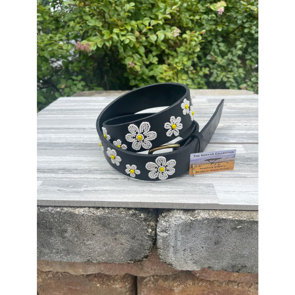Daisies Beaded Dog Collar - Dog Collars - Maasai